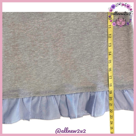 New After Market Off Shoulder Sweatshirt Peplum Ruffle Hem Small Host Pick - Picture 10 of 17